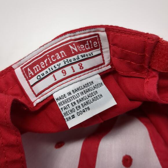 American Needle Strapback Hat Red One Size Adjustable Outdoor Vent Holes - Picture 9 of 10